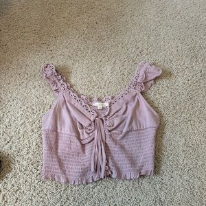 LA hearts purple tank blouse S